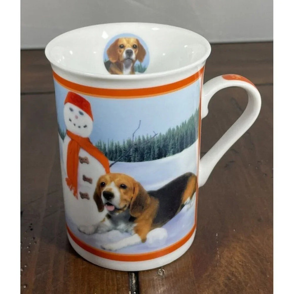 Beagle Dog Coffee Collector Mug Cup Frosty Friends Danbury Mint 4 Inch - Picture 1 of 6